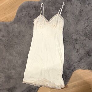Vintage Elegant White Lace Slip Dress